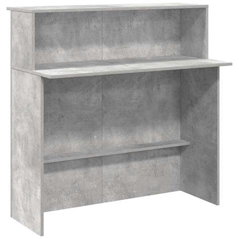 Banco Reception Grigio Cemento 100x50x103,5cm Legno Multistrato - Foto 1