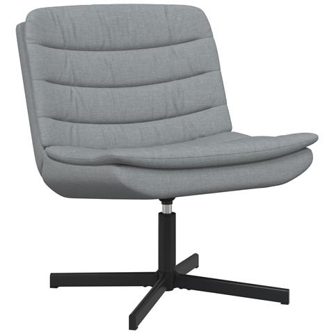 Poltrona Girevole Grigio chiaro Tessuto Standard Ergonomica - Foto 1