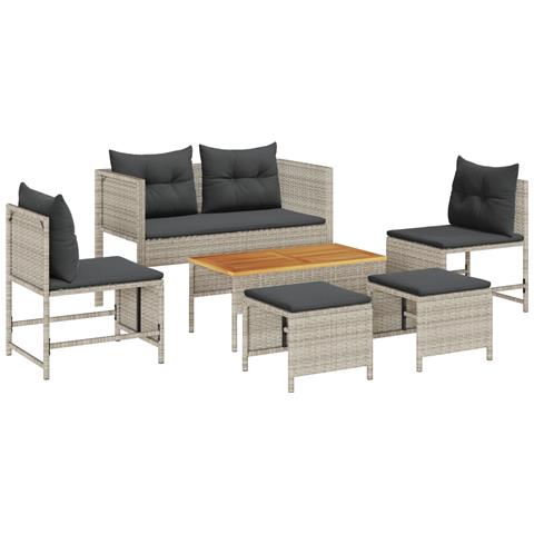 Set Divano da Esterno Grigio chiaro e scuro - Foto 1