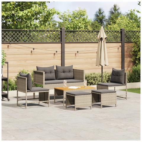 Set Divano da Esterno Grigio chiaro e scuro - Foto 2