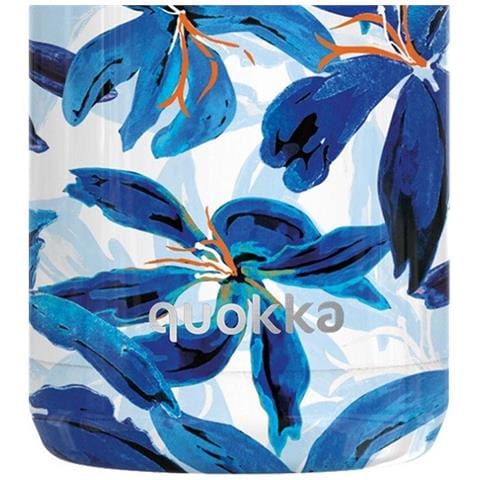 Bottiglia Termica 510 Ml A Doppia Parete Con Decorazione Floreale Hibiscus, Turchese - Foto 2