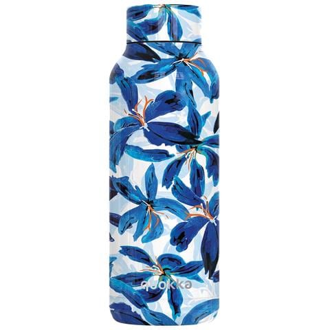 Bottiglia Termica 510 Ml A Doppia Parete Con Decorazione Floreale Hibiscus, Turchese - Foto 1