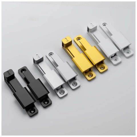 Serratura Per Porta Scorrevole 90°/180° Compatibile Con Porte Scorrevoli E Porte Da Fienile, Installazione Con Fori Inclusi Viti Silver - Foto 2
