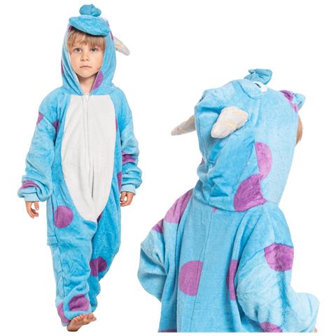 Pigiama Per Bambini Kigurumi Onesie Costume Sulivan Blu 105-115 - Foto 1