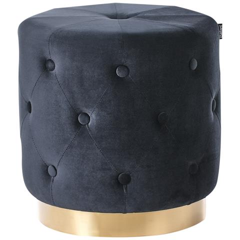 Pouf Carrollton Velluto Nero - Foto 2