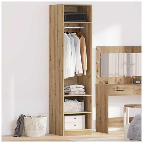 Guardaroba con lo scaffale rovere artigianale Legno multistrato - Foto 2