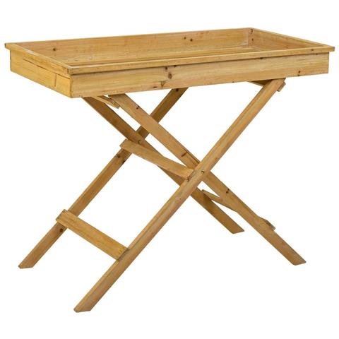 Tavolo In Legno Marrone 95,5x50,5x79,5h - Foto 1