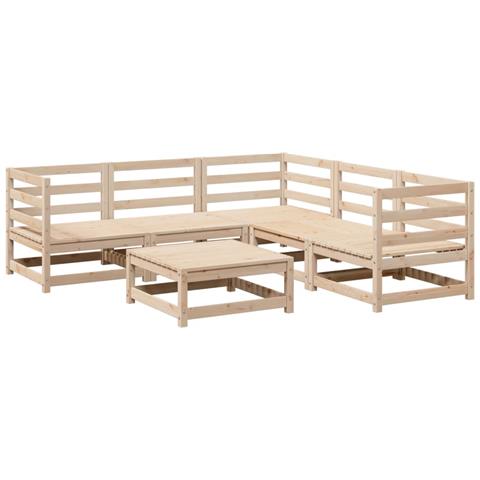 Set Divani da Giardino 6 pz in Legno Massello di Pino - Foto 1