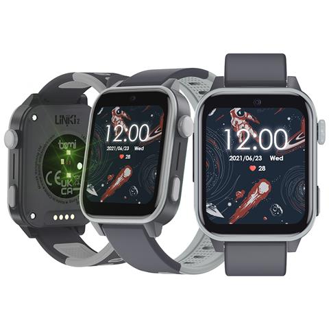 Smartwatch Per Bambini Linki2 / 1.85'' 240x280, 4g /lte, Gps Lbs, Frequenza Cardiaca, O2, Termometro Grigio - Foto 1