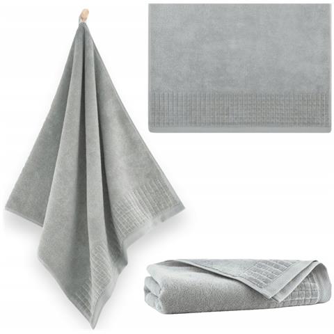 Asciugamano Paulo 3 - 70x140 cm - Grafite chiaro - Vellutato, antibatterico, di lusso - Foto 4