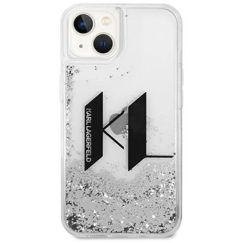 Custodia Liquid Glitter Argento Per Iphone 14 Di Karl Lagerfeld - Foto 2