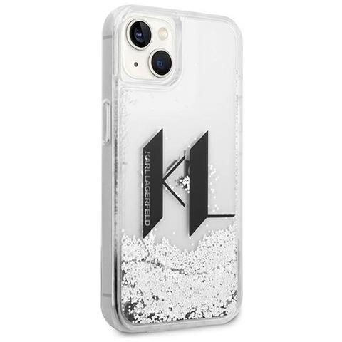Custodia Liquid Glitter Argento Per Iphone 14 Di Karl Lagerfeld - Foto 3