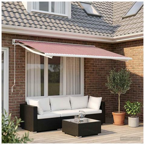 Telo di ricambio per tenda da sole Rosso e Bianco 300 x 250 cm - Foto 2