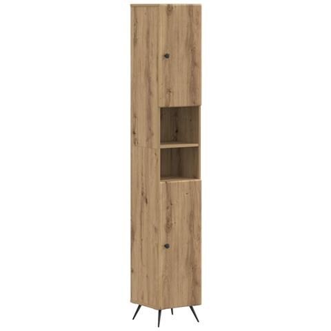 Armadio da Bagno con Ripiano Aperto BREDA Legno antico - Foto 1