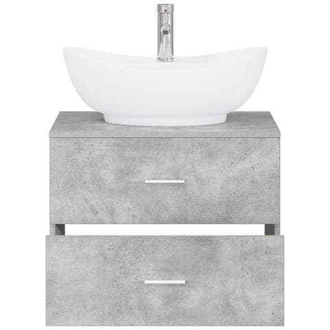 Set di mobili per il bagno Grigio Cemento Legno ingegnerizzato - Foto 10