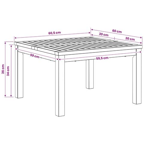 Tavolino da salotto Bianco 60 x 60,5 x 36 cm - Foto 9