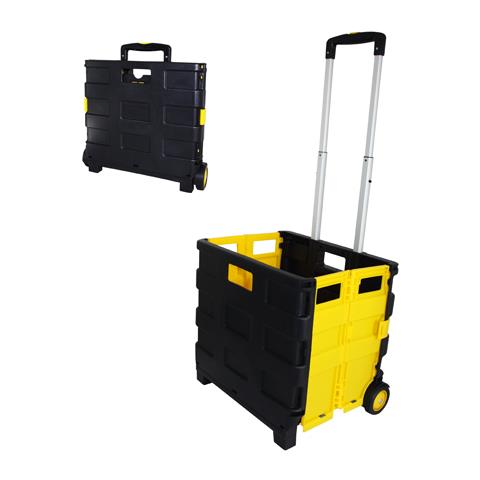 Ampia Capacitã  Di Carico: Kg. 25 Max; Struttura Leggera E Solida In Plastica; Ruote In Gomma; Manico In Alluminio Telescopico; Facile Da Montare In Pochi Secondi; Dimensioni (cm) Chiuso: 41x42x9; Dimensioni (cm) Aperto: 41x86x31; Carrello Multiuso - Foto 1