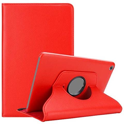 Custodia Tablet Per Huawei Mediapad M5 / M5 Pro (10.8"" Pollici) In Rosso Papavero - Copertura Protettiva In Stile Libro Senza Auto Wake Up Con Funzione Stand E Cerniera Elastico - Foto 1