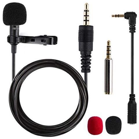 Lavalier Microfono Di Livello Professionale Omnidirezionale Risvolto Mic Con Easy Clip Su System Perfetto Per La Registrazione Intervista Video Conference Podcast Dettatura Vocale Telefono - Foto 1