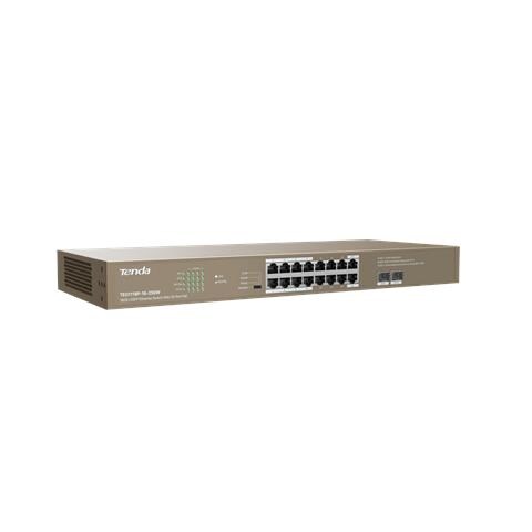 SWITCH TEG1118P-16-250W 16P GIGABIT 10/100/1000 Base-T RJ45 PoE+2 1000M SFP Cons. Max Porta: 30W- cons. max switch 250W - Foto 1