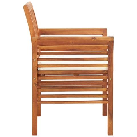 Sedie Da Pranzo Giardino Con Cuscini 4 Pz Legno Massello Acacia - Foto 8