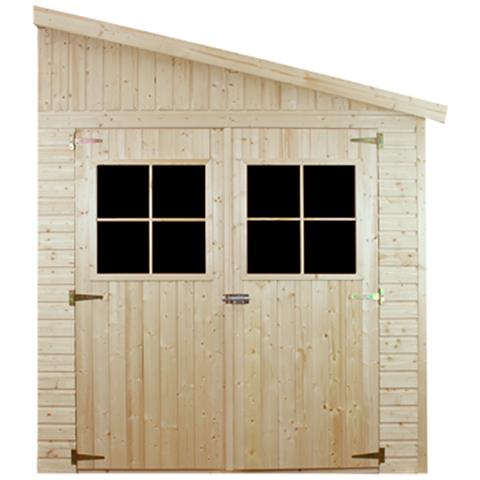 Casa Da Giardino In Legno Naturale (con Parete Laterale) Con Pavimento Impregnato 416x216 Cm / 8,2 M² - Timbela M340a+m340g - Foto 2