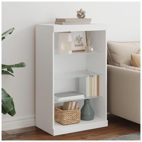 Credenza Con Luci Led Bianca 60,5x37x100 Cm - Foto 1