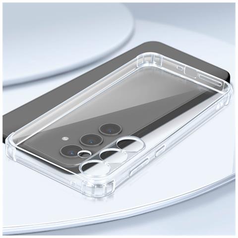 Cover Per Samsung Galaxy S24 Silicone Antishock Angoli Rinforzati, Trasparente - Foto 5