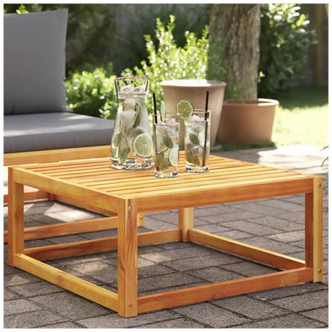 Tavolo Da Giardino 65x65x29 Cm In Legno Massello Di Acacia - Foto 1
