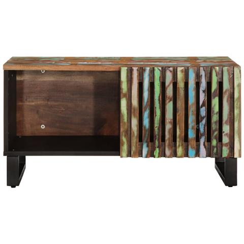 Tavolino Da Salotto 80x51x40 Cm In Legno Massello Di Acacia - Foto 2