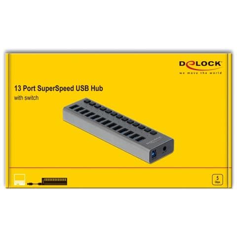 Hub USB 5 Gbps esterno con 13 porte + Switch - Foto 3