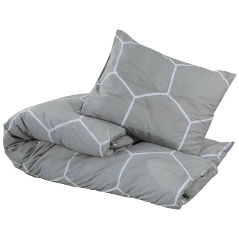 Set Copripiumino Grigio 260x240 Cm In Cotone - Foto 3