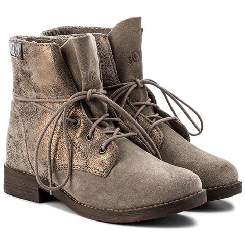 Stivali Da Donna Pepper Flower In Pelle Grigio Isolato 36 - Foto 2