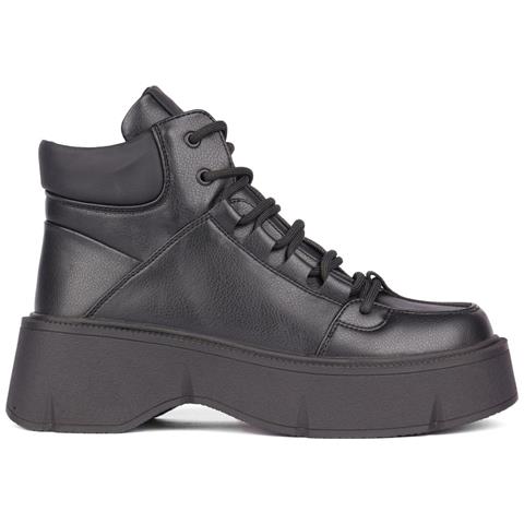 Black Casual Closed Booties Stivaletti Pelle Scarpe Donna Nero Eu 36, 948021/05-01 - Foto 2