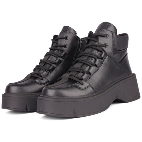 Black Casual Closed Booties Stivaletti Pelle Scarpe Donna Nero Eu 36, 948021/05-01 - Foto 3