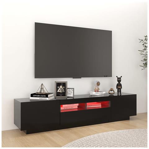 Mobile Porta TV con Luci LED Nero 180x35x40 cm - Foto 10