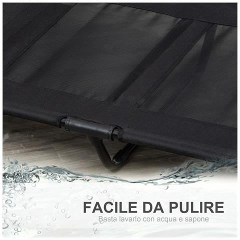 Brandina per Cani Grandi in Metallo e Tessuto Oxford con Borsa di Trasporto, 92x76x18cm, Nero - Foto 2