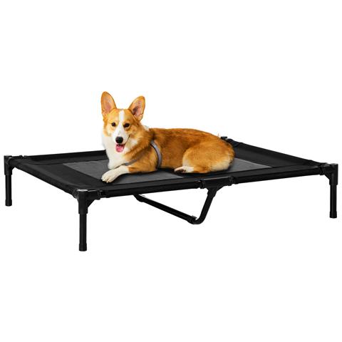 Brandina per Cani Grandi in Metallo e Tessuto Oxford con Borsa di Trasporto, 92x76x18cm, Nero - Foto 1