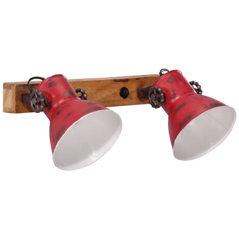 Lampada A Parete 25 W Rosso Anticato 45x25 Cm E27 - Foto 2