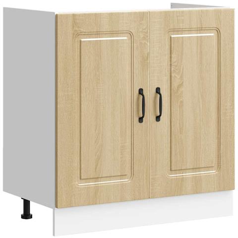 Mobile Base Lavello Kalmar Rovere Sonoma 80x46x81,5 Cm - Foto 2