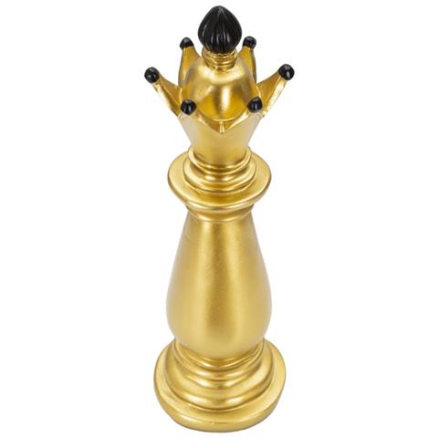 Scultura Scacchi 10 - Oro - Poliresina - 12,5x12,5x38,5 Cm - Foto 2