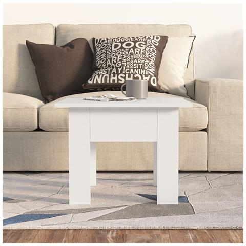 Lusso Casadino -  Tavolino Da Salotto Bianco 55x55x42 Cm In Legno Multistrato - Foto 2