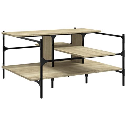 Lusso Casadino -  Tavolino Salotto Rovere Sonoma 100x100x48,5cm Legno multistrato - Foto 1