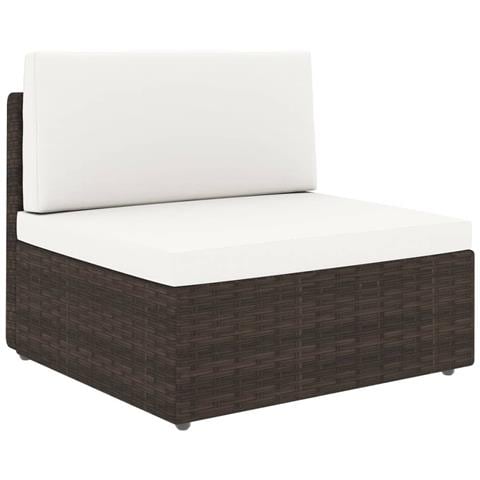 Lusso Casadino - Set Divani Da Giardino 9 Pz Con Cuscini In Polyrattan Marrone - Foto 1