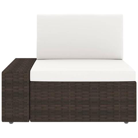 Lusso Casadino - Set Divani Da Giardino 9 Pz Con Cuscini In Polyrattan Marrone - Foto 8