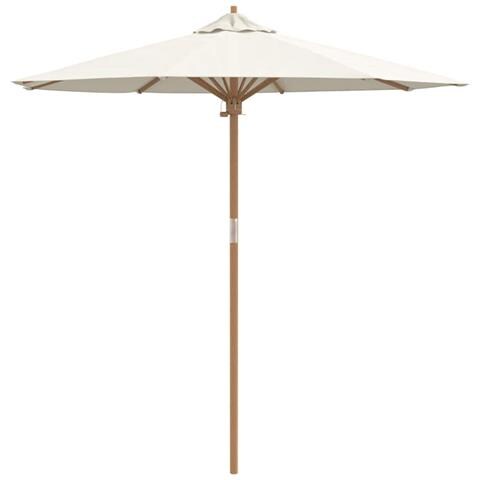Ombrellone da Giardino Crema Bianca 217x230 cm in Bambù - Foto 1