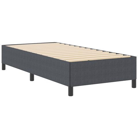Struttura Letto Grigio Scuro 80x200 cm Tessuto Vellutato - Foto 1