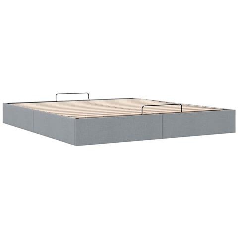 Struttura Letto Pouf senza Materasso 180x200 cm in Tessuto - Foto 9