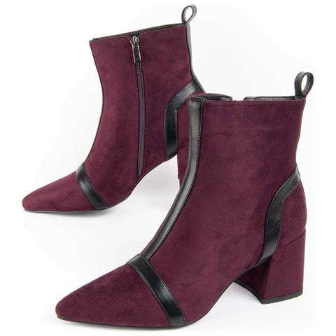 Stivale Con Tacco Cella Bordeaux. - Foto 1