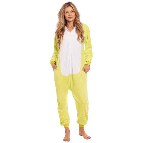 Pigiama Da Donna Tuta Kigurumi Onesie Costume Rana Verde 155-165 Cm M - Foto 8